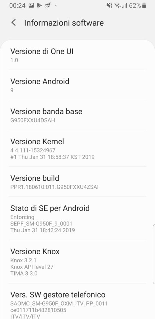 Screenshot 20190207 002414 Settings 498x1024 - One Ui Beta Samsung Galaxy S8