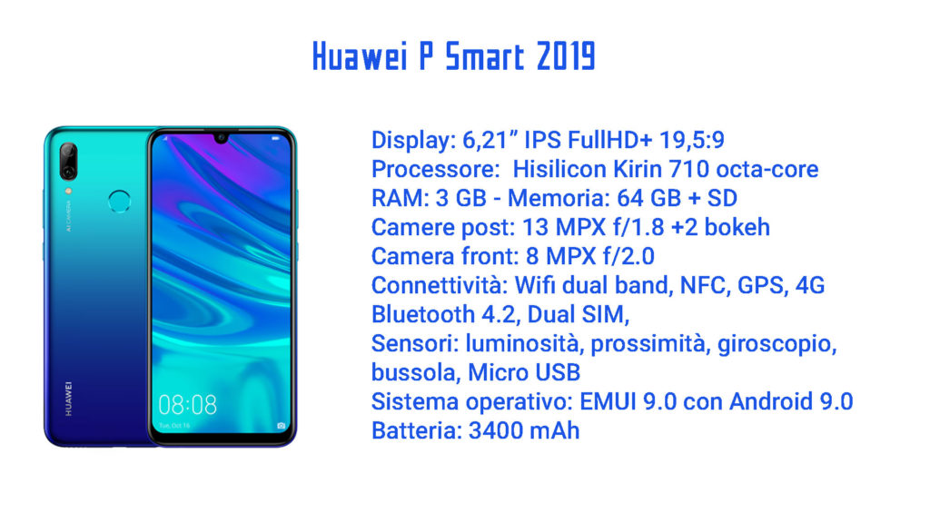 psmart19spec 1024x576 - Huawei P Smart 2019 - recensione