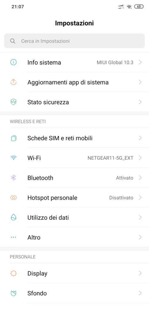 Screenshot 2019 05 09 21 07 56 245 com.android.settings 492x1024 - Xiaomi Mi 8 Pro - recensione