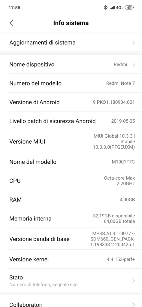 Screenshot 2019 05 27 17 55 02 144 com.android.settings 473x1024 - Xiaomi Redmi Note 7: il vero best buy - recensione