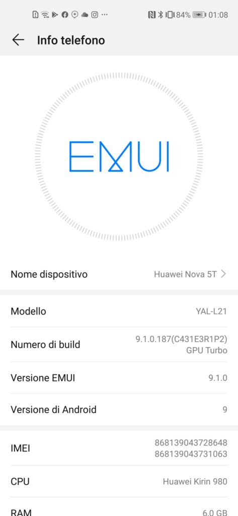 Screenshot 20200104 010846 com.android.settings 473x1024 - Huawei Nova 5T - recensione