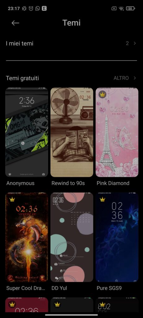 Screenshot 2021 04 18 23 17 11 955 com.android.thememanager 461x1024 - Xiaomi Redmi Note 10 Pro recensione