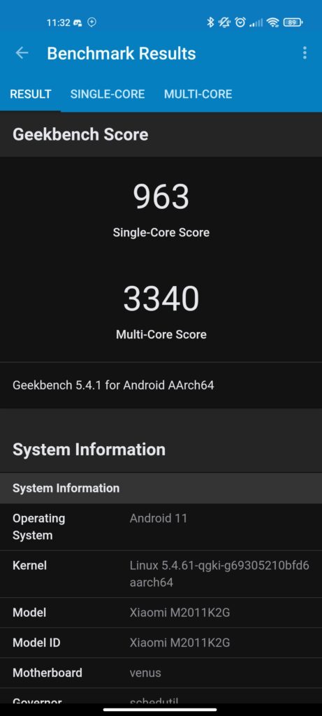 Screenshot 2021 05 30 11 32 07 400 com.primatelabs.geekbench5 461x1024 - Xiaomi Mi 11 5G recensione