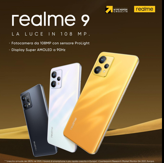 9 1 - Realme presenta 9, 9 5G e Pad Mini