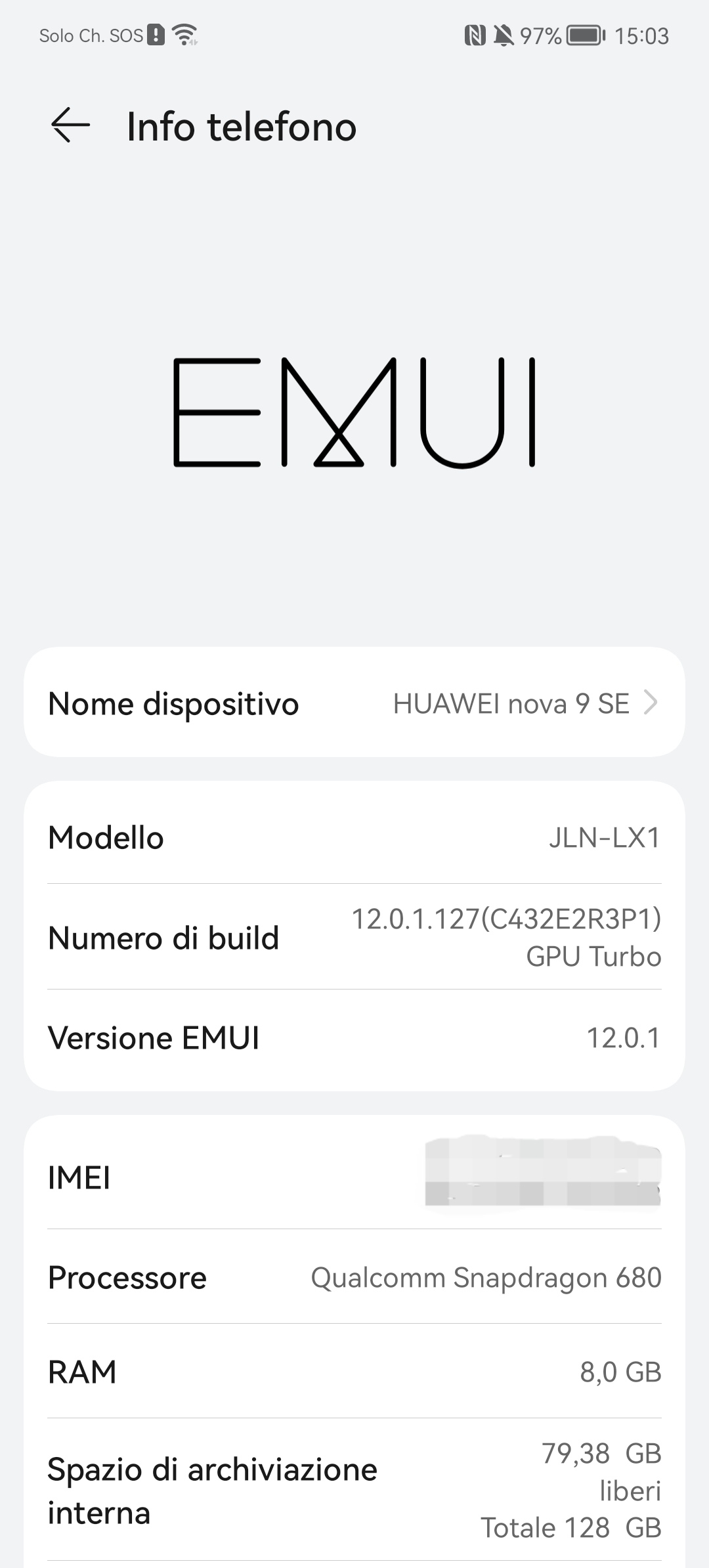 Screenshot 20220515 150309 com.android.settings edit 493115247370275 - Huawei Nova 9 SE recensione
