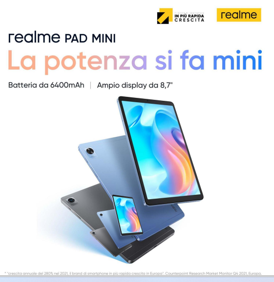 padmini 1 - Realme presenta 9, 9 5G e Pad Mini