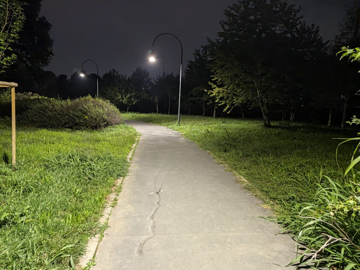 Fotografia scattata con Google Pixel 11 che mostra la gestione notturna della fotocamera principale da 48 MP